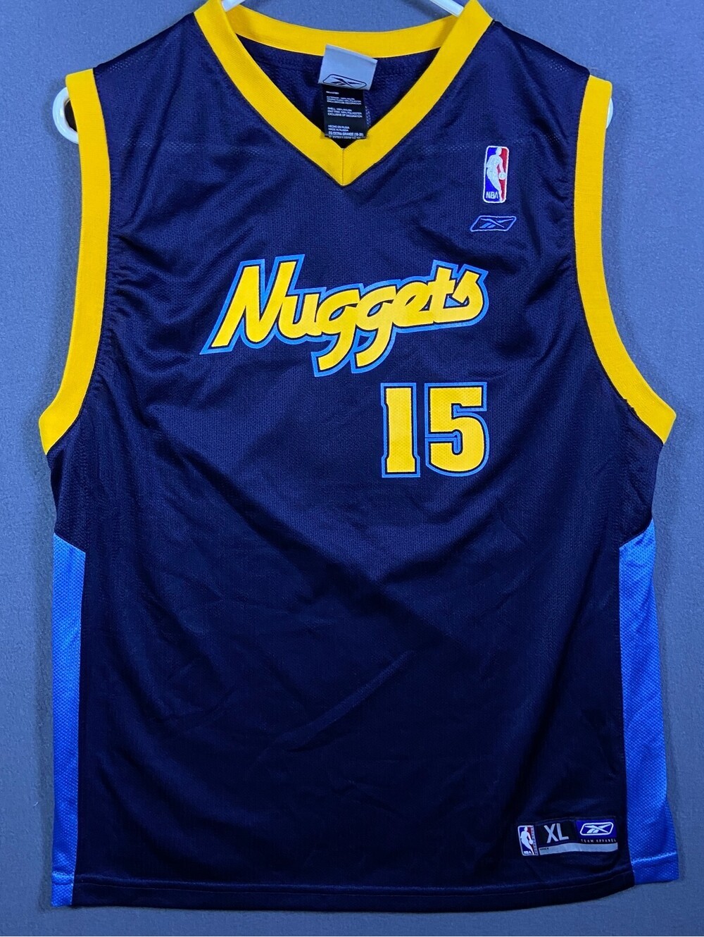 VTG Denver Nuggets Carmelo Anthony Reebok Swingman Jersey Length +2 YOUTH Sz. XL